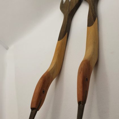 Handcrafted salad server set - "Duck" 30cm
