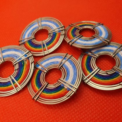 Handmade Pin Badge Argentine & Pride Flag